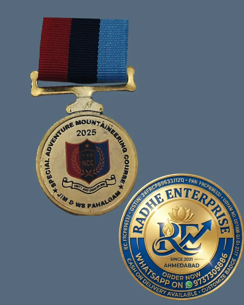 NCC Special Adventure Mountaineering Course Medal - JIM & WS Pahalgam badeg AND MEDAL.webp