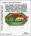 Ncc army attachments camp 2018-19 6th assam regiment barrackpore west bengal & sikkim directoret ncc badge