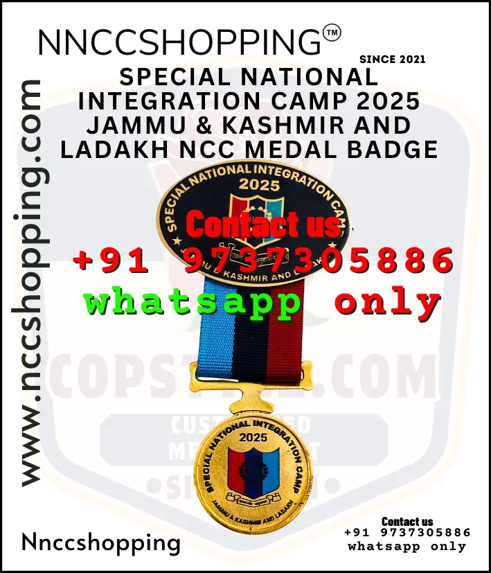 Special national integration camp 2025 jammu & kashmir and ladakh ncc medal badge
