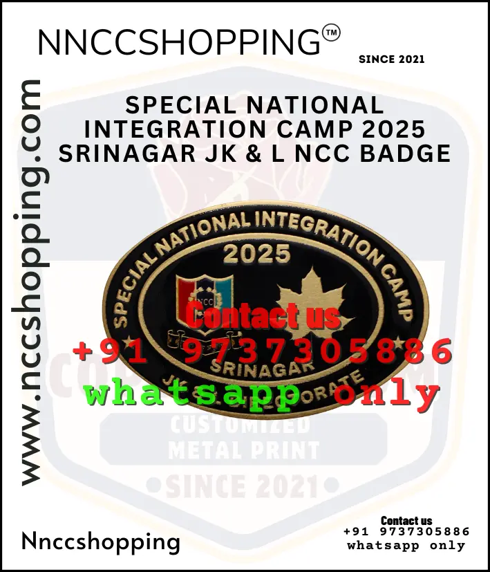 Special national integration camp 2025 srinagar jk & l ncc badge