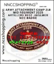 Army attachment camp 218 mid regiment 2025 artillery regt jaislmer ncc badge