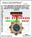 ATAL bihari vajpayee institute of mounatineering & allied sports 2025 manali (h.p.) ncc medal