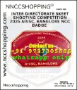 Inter directorate skeet shooting competition 2025 aivsc, banglore ncc badge