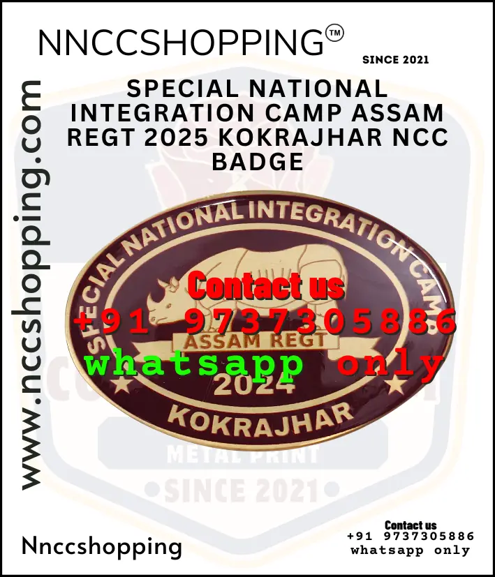 Special national integration camp assam regt 2025 kokrajhar ncc badge