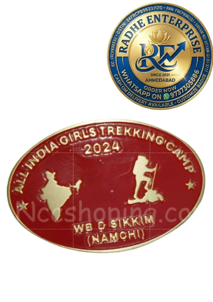 All India Girls Trekking Camp 2024 Commemorative Metal Badge Namchi (WB & Sikkim)