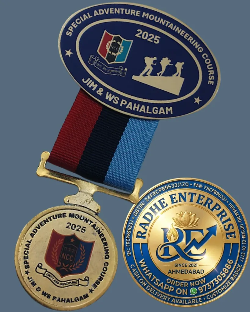NCC Special Adventure Mountaineering Course Medal - JIM & WS Pahalgam