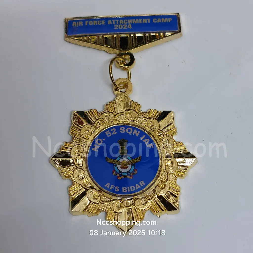 Air Force attachment camp 2024 No 52 sqn IAF afs Bidar NCC medal