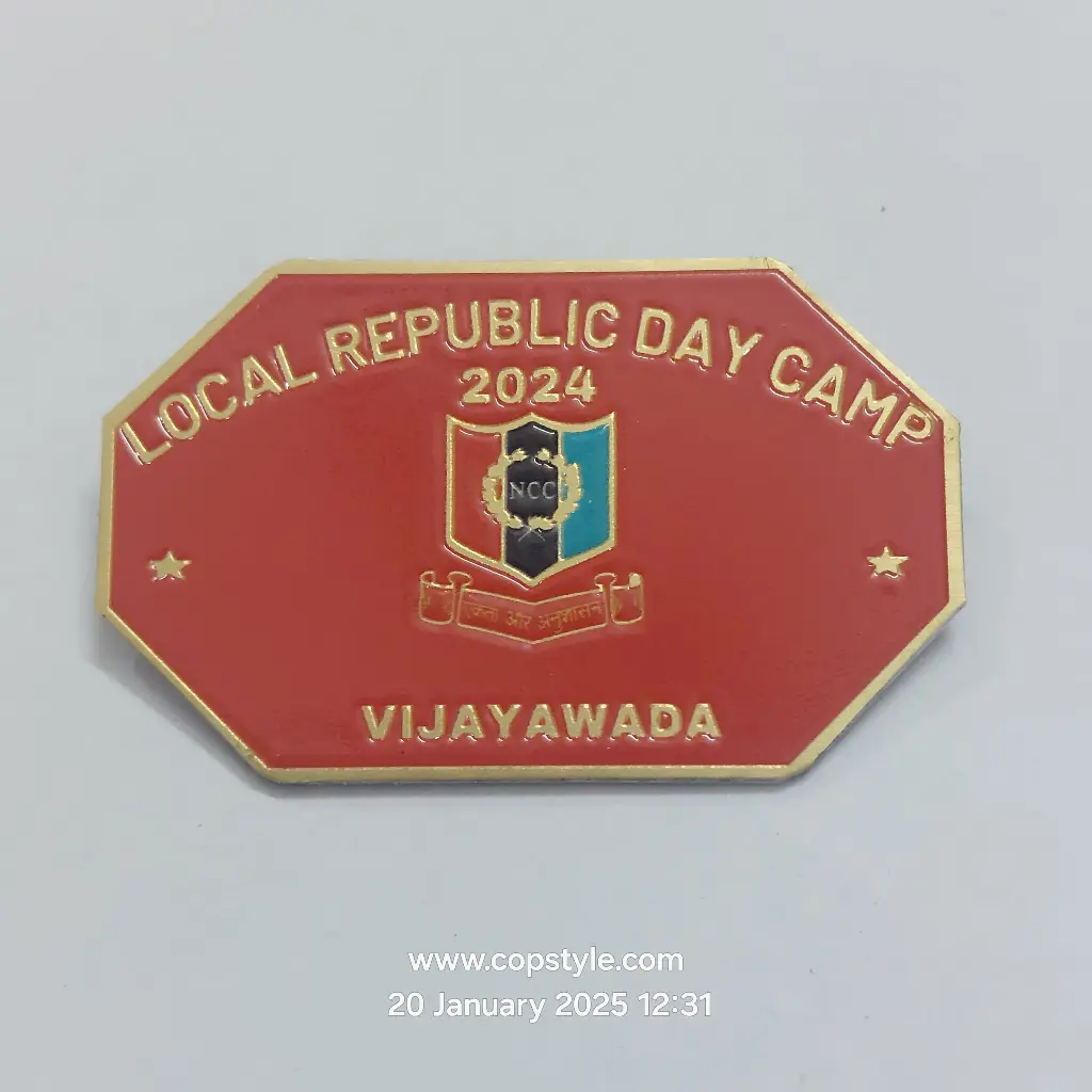 Local republic day camp 2024 Vijayawada ncc badge