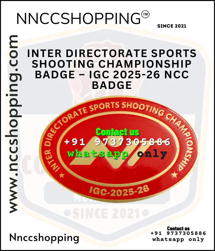 Inter Directorate Sports Shooting Championship Badge – IGC 2025-26 NCC BADGE