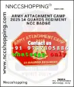 Army attachment camp 2025 14 guards regiment ncc badge