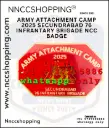 Army attachment camp 2025 secundrabad 76 infrantary brigade ncc badge