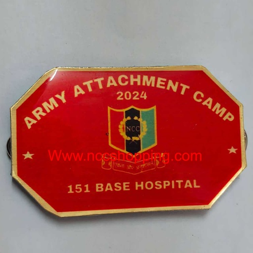Army attachment camp 151 base Hospital ncc Badge