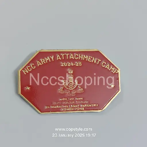 NCC army attachment camp 2024-2025 duty 25 Mararha Light Infantry Aundh Pune Ncc badge