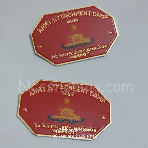 [Badges] Army attachment camp 2024 22 artillery brick Meerut NCC batch