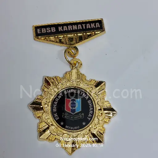 [Badges] Ebsb Karnataka Ek Bharat Shreshtha Bharat Mysoru NCC Medel