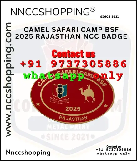 Camel safari camp bsf 2025 rajasthan ncc badge
