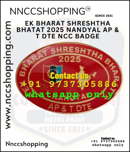 Ek bharat shreshtha bhatat 2025 nandyal ap & t dte ncc badge